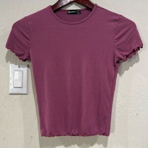 Plum short sleeve tee